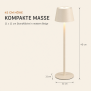 Modulare 3-in-1 LED Akku Tischlampe Beige – Dimmbare Tisch- & Flaschenleuchte, IP54