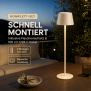 Modulare 3-in-1 LED Akku Tischlampe Beige – Dimmbare Tisch- & Flaschenleuchte, IP54