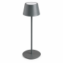 3in1 LED Tischlampe Flaschenleuchte in Grau max. 45cm hoch mit 3000mAh Akku 200lm warmweißes Licht