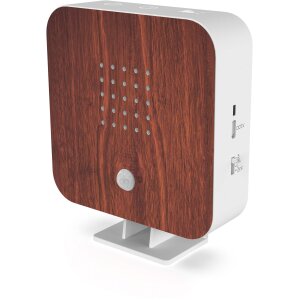 Naturgeräuschebox Vogel Gesang Vogelzwitscher Box Bewegungsmelder Vogelgeräusche - Kirschholz / Cube