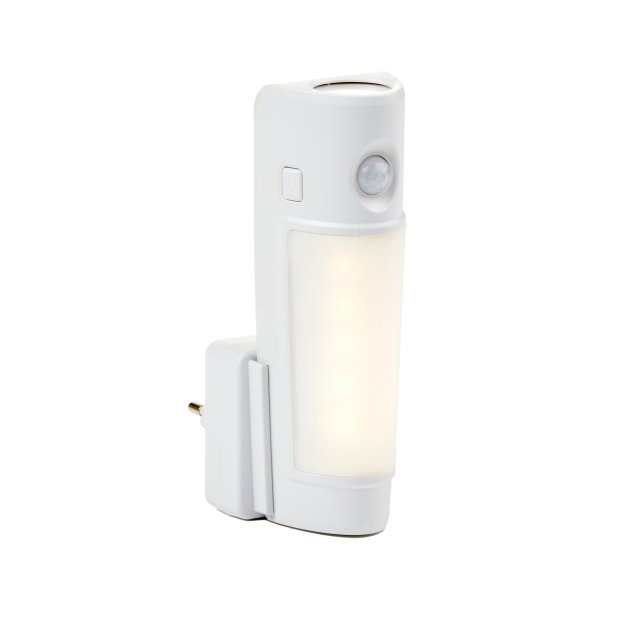 LED Steckdosen Nachtlicht warmweiß Taschenlampe Weiß Wandleuchte Multifunktion Bewegungsmelder Induktionsladung Akku Notlicht Notlampe Stromausfall modern