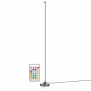 LED Stehlampe Ecklampe mit Fernbedienung integriertem Soundsensor digitale RGBs + Warmweiß - Schwarz