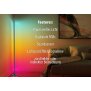 LED Stehlampe Ecklampe mit Fernbedienung integriertem Soundsensor digitale RGBs + Warmweiß - Schwarz