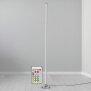 LED Stehlampe Ecklampe mit Fernbedienung integriertem Soundsensor digitale RGBs + Warmweiß - Grau