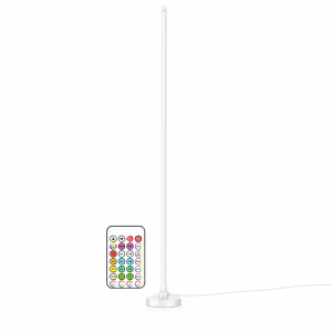 LED Stehlampe Ecklampe mit Fernbedienung integriertem Soundsensor digitale RGBs + Warmweiß