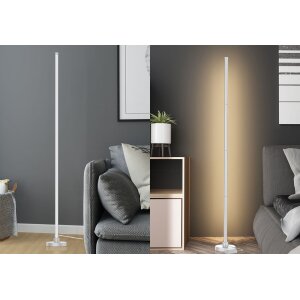 LED Stehlampe Ecklampe mit Fernbedienung integriertem Soundsensor digitale RGBs + Warmweiß