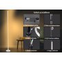 LED Stehlampe Ecklampe mit Fernbedienung integriertem Soundsensor digitale RGBs + Warmweiß