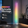 LED Stehlampe Ecklampe mit Fernbedienung integriertem Soundsensor digitale RGBs + Warmweiß