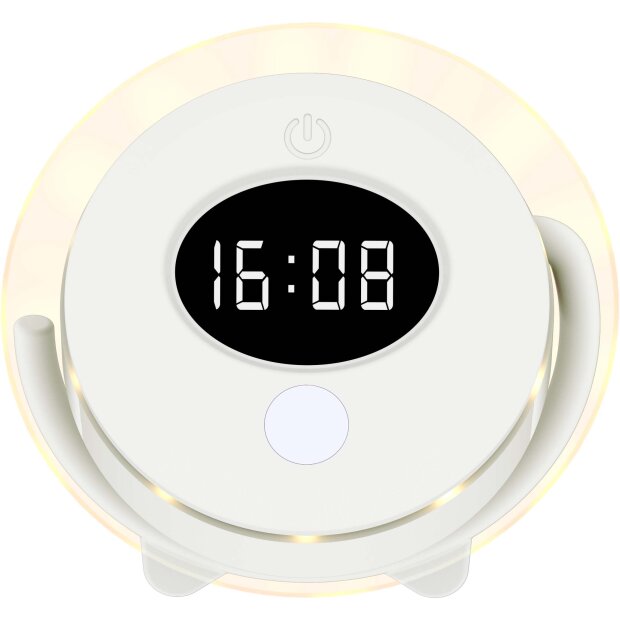 LED Lampe Digitaluhr Bewegungsmelder Nachtlicht Touch Steuerung Aufhängung 500mAh Akku