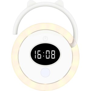LED Lampe Digitaluhr Bewegungsmelder Nachtlicht Touch Steuerung Aufhängung 500mAh Akku