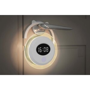 LED Lampe Digitaluhr Bewegungsmelder Nachtlicht Touch Steuerung Aufhängung 500mAh Akku
