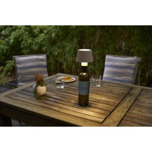 LED Akku Tischlampe Flaschenlampe Tischleuchte mit Touchsensor 3000mAh Akku 200lm warmweißes - beige