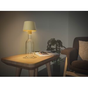 LED Akku Tischlampe Flaschenlampe Tischleuchte mit Touchsensor 3000mAh Akku 200lm warmweißes - beige