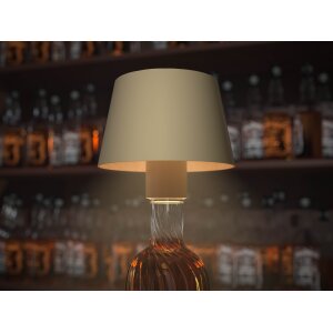 LED Akku Tischlampe Flaschenlampe Tischleuchte mit Touchsensor 3000mAh Akku 200lm warmweißes - beige