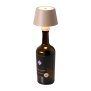 LED Akku Tischlampe Flaschenlampe Tischleuchte mit Touchsensor 3000mAh Akku 200lm warmweißes - beige