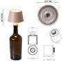 LED Akku Tischlampe Flaschenlampe Tischleuchte mit Touchsensor 3000mAh Akku 200lm warmweißes - beige