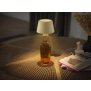 LED Akku Tischlampe Flaschenlampe Tischleuchte mit Touchsensor 3000mAh Akku 200lm warmweißes - beige