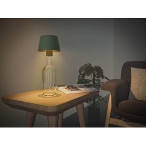 LED Akku Tischlampe Flaschenlampe Tischleuchte mit Touchsensor 3000mAh Akku 200lm - olivegrün