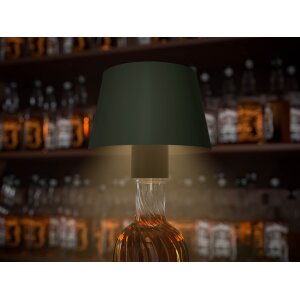 LED Akku Tischlampe Flaschenlampe Tischleuchte mit Touchsensor 3000mAh Akku 200lm - olivegrün
