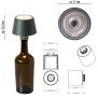 LED Akku Tischlampe Flaschenlampe Tischleuchte mit Touchsensor 3000mAh Akku 200lm - olivegrün