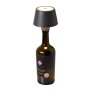 LED Akku Tischlampe Flaschenlampe Tischleuchte mit Touchsensor 3000mAh Akku 200lm warmweißes - grau