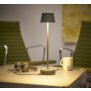 LED Akku Tischlampe mit Ladestation max. 45cm hoch mit 3000mAh Akku 200lm warmweißes Licht (3000K) olivegrün