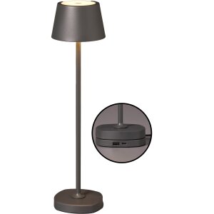 LED Akku Tischlampe mit Ladestation max. 45cm hoch mit...