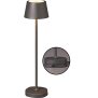 LED Akku Tischlampe mit Ladestation max. 45cm hoch mit 3000mAh Akku 200lm warmweißes Licht (3000K) grau