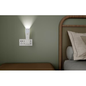 2er-Set LED Steckdosen Nachtlicht Taschenlampe Weiß Wandleuchte - Taschenlampe 1 2er-Set
