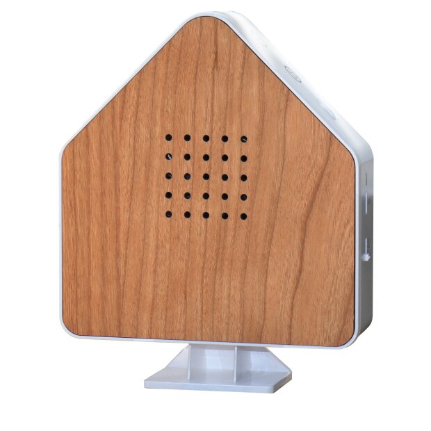 Naturgeräuschebox Vogel Gesang Vogelzwitscher Box Echtholz unsichtbarer HF - Haus Kirschholz