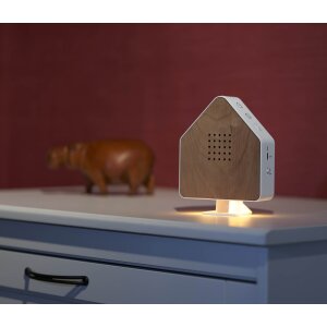 Naturgeräuschebox Vogel Gesang Vogelzwitscher Box Echtholz unsichtbarer HF - Haus Kirschholz