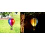 LED Solar Laterne Heißluftballon Windlicht Metall-Gestell Kunststoff Außenbereich Dekoration Garten Regenbogen XL
