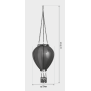 Northpoint LED Solar Laterne XL Heißluftballon Windlicht Metall-Gestell Kunststoff ca. 58 cm hoch Außenbereich Dekoration Garten Solarpanel Regenbogen