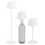 3in1 LED Tischlampe Flaschenleuchte in weiß max. 45cm hoch mit 3000mAh Akku 200lm warmweißes Licht