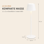 Modulare 3-in-1 LED Akku Tischlampe Weiß – Dimmbare Tisch- & Flaschenleuchte, IP54