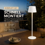 Modulare 3-in-1 LED Akku Tischlampe Weiß – Dimmbare Tisch- & Flaschenleuchte, IP54