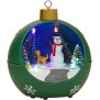 Northpoint LED Weihnachtskugeln Melodiefunktion mit rotierenden Figuren Batteriebetrieben Snowman