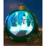Northpoint LED Weihnachtskugeln Melodiefunktion mit rotierenden Figuren Batteriebetrieben Snowman