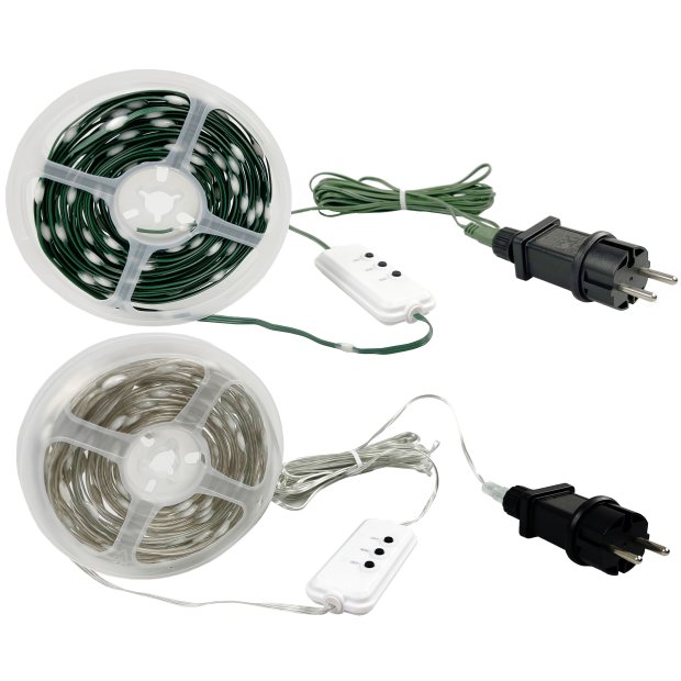 Northpoint LED Effektlichterkette mit Musiksensor 100 LEDs für Innen und Außen 10m Länge 5m Zuleitungskabel 10 Leuchtprogramme Memoryfunktion mit Timerfunktion