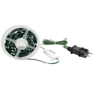 LED Effektlichterkette mit Musiksensor 100 LEDs für Innen und Außen 10m Länge 5m - Grün