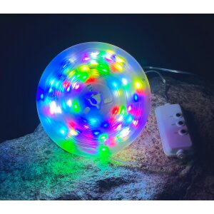 LED Effektlichterkette mit Musiksensor 100 LEDs für Innen und Außen 10m Länge 5m - Transparent