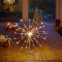 LED Eiskristallleuchte 90 LEDs Ø50cm für Innen und Außen mit - Batteriebetrieben silber warmweiß