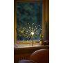 LED Eiskristallleuchte 90 LEDs Ø50cm für Innen und Außen mit - Batteriebetrieben silber warmweiß