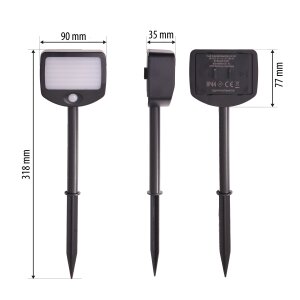 LED Batterie Strahler Fluter Sicherheitsleuchte 6er Set mit Funk-Aktivierung Bewegungsmelder