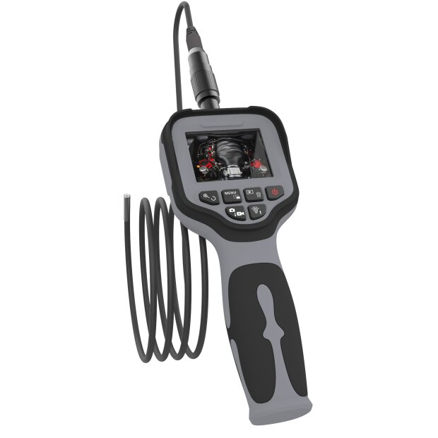 Inspektionskamera mit 2,8" IPS-Display, wasserfester HD-Kamera, 6-fach Zoom, 6 LEDs, 115cm
