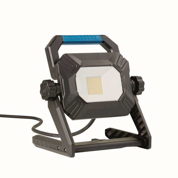 B-Ware LED Arbeitsstrahler 55 Watt dimmbar robustes Gehäuse stabiles Standgestell integrierter