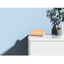 B-Ware Northpoint digitale Holzuhr birkenfarben in Echtholz mit Temperaturanzeige Soundsensor warmweißes Nachtlicht sowie Ladefunktion