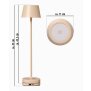 B-Ware LED Akku Tischlampe mit Ladestation max. 45cm hoch mit 3000mAh Akku 200lm warmweißes - beige