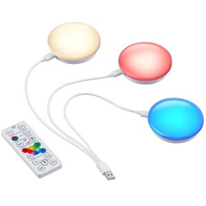 3er LED Spots Wiederaufladbar Beleuchtungs Set Unterbau...