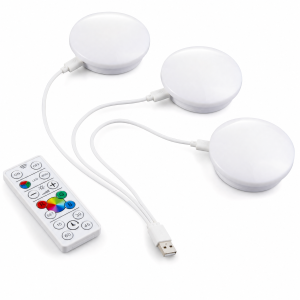 Northpoint 3er Set LED Spots RGB & Warmweiß wiederaufladbar Dimmbar Timer Touch Fernbedienung